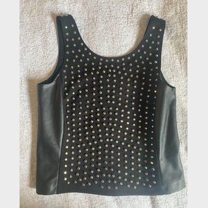 MICHAEL Michael Kors Leather Studded Top